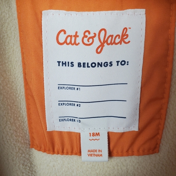 Toddler Cat & Jack Orange Jacket. 18 Mo. - Picture 4 of 11